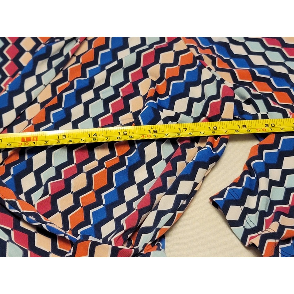 Danny & Nicole Size 12 Faux Wrap Knee Length Knit Dress Church Career Travel - Picture 9 of 12